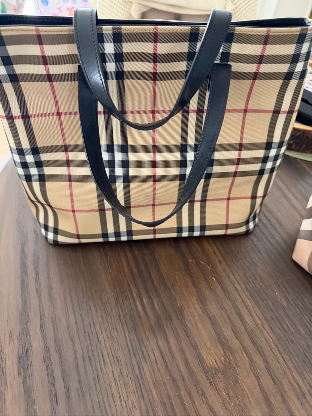 Burberry Black Leather Interior Zip Pouch - Picture 6 of 6